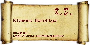 Klemens Dorottya névjegykártya